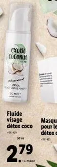 exotic coconut  detox  au visage aa  50m  fluide  visage  détox coco  161429  d  50 m 