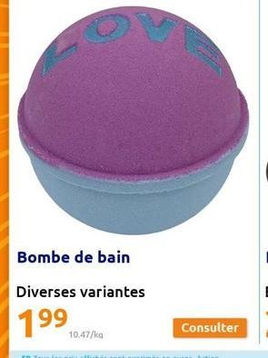 Bombe de bain  Diverses variantes  199 