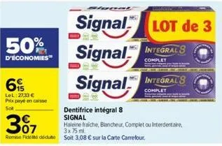 dentifrice signal