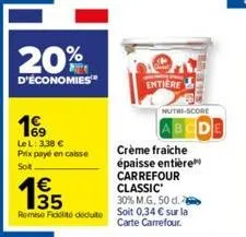 crème fraîche carrefour