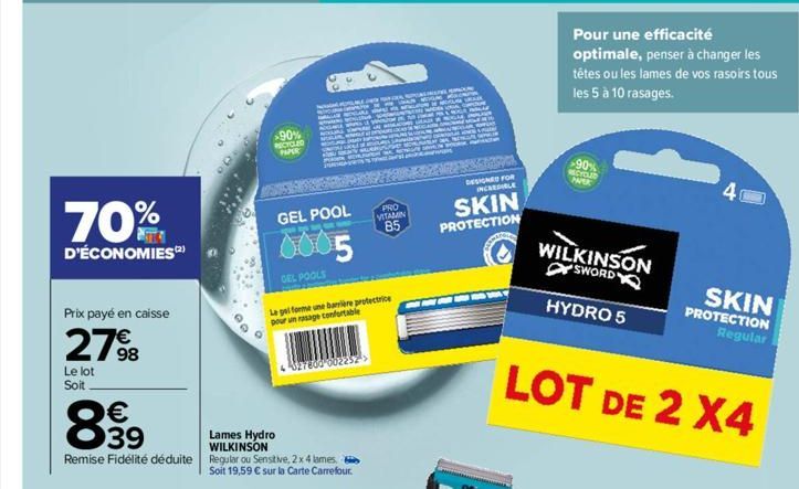 70%  D'ÉCONOMIES (2)  Prix payé en caisse  €  27%98  Le lot Soit  8  € 39  90% RECYCLED PAPER  MGM acry NOTAĞING PETUALE, ING SANDRA SPITALIBUNI SIMAN MALAS NECLARE  take cars OSE SEMULAKA  STAR  Dydi