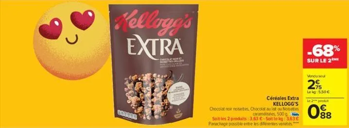 chocolat au lait kellogg's