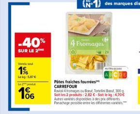 pâtes fraîches Carrefour