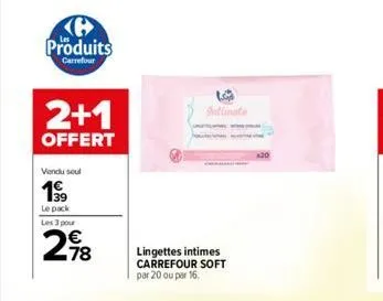 lingettes intimes carrefour