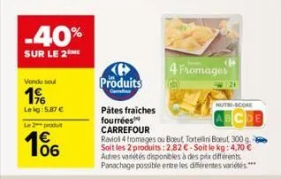 pâtes fraîches carrefour