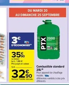 Promo Combustible standard 20l chez Carrefour Market