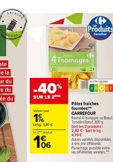 pâtes fraîches Carrefour