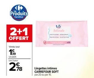 lingettes intimes Carrefour