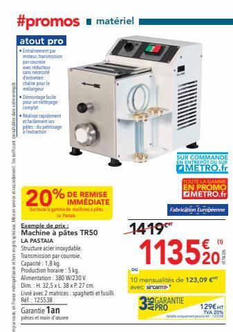 machine à pâtes Promo