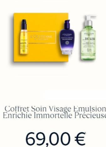 LOCANE  Coffret Soin Visage Emulsion Enrichie Immortelle Précieuse  69,00 € 