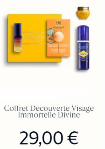 L'OL PANE  O  Coffret Découverte Visage Immortelle Divine  29,00 € 