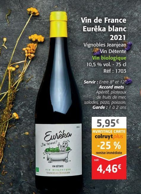 Vin de France Eureka blanc 2021