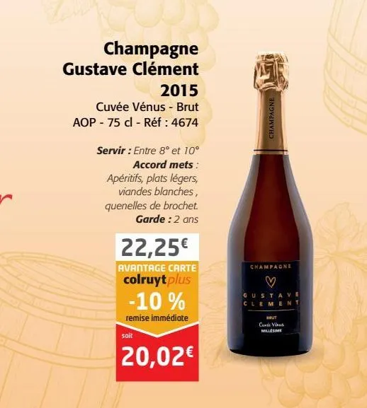 champagne gustave clément 2015