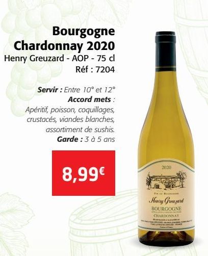 Bourgogne Chardonnay 2020