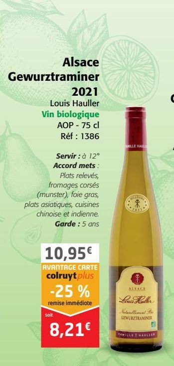 Alsace Gewurztraminer 2021