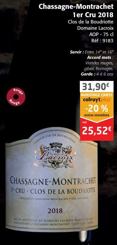 Chassagne-Montrachet 1er Cru 2018