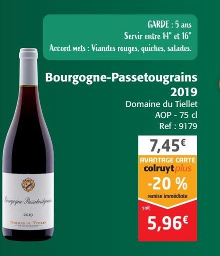 Bourgogne Passetougrains 2019