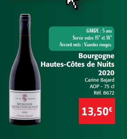 Bourgogne Hautes-Cotes de Nuits 2020