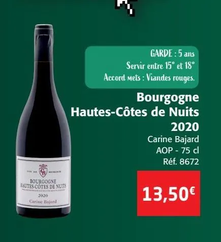 bourgogne hautes-cotes de nuits 2020