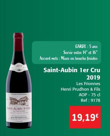 Saint-Aubin 1er Cru 2019