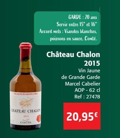 Château chalon 2015