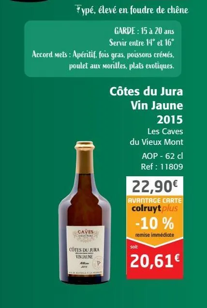 cotes du jura vin jaune 2015