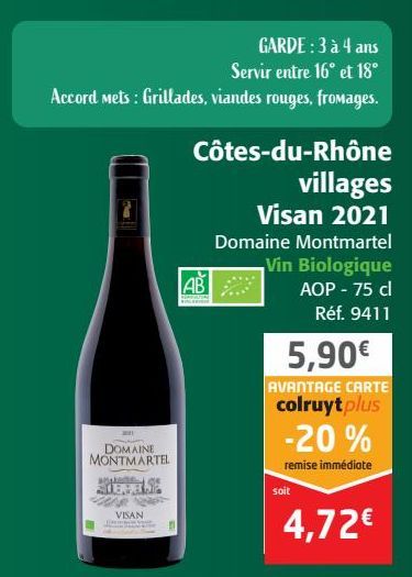 Cotes du Rhône villages Visan 2021