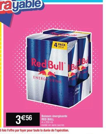 boisson énergétique Red bull