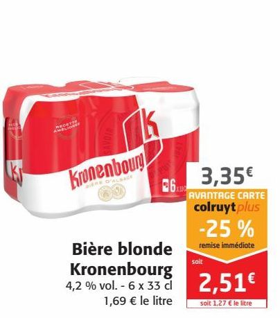 Bière blonde  Kronenbourg