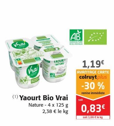 Yaourt Bio Vrai