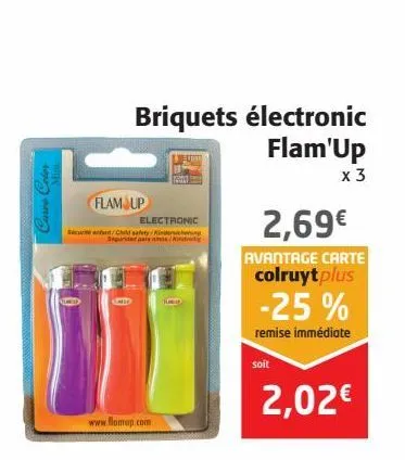 briquets élctronic flam'up