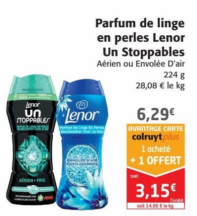 Parfum de ligne en perles Lenor Un Stoppables