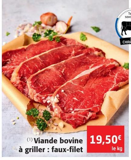 Viande bovine  à griller faux filet