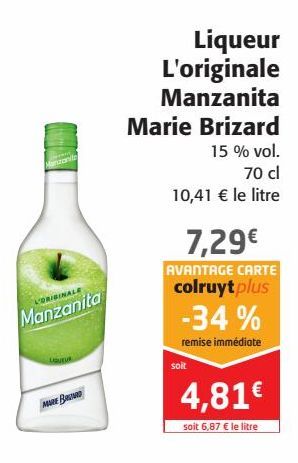 Liqueur L'Originale Manzanita Marie Brizard