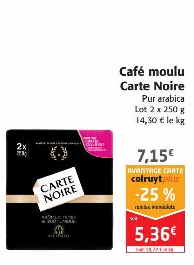 Cafe moulu Carte Noire 