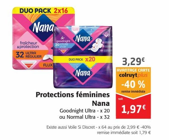 Protections féminines Nana