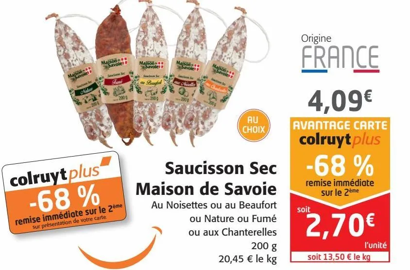 saucisson sec maison de savoie