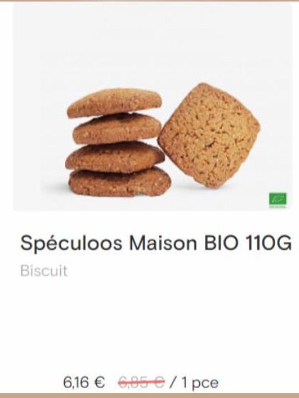 Spéculoos Maison BIO 110G  Biscuit  6,16 € 6,95€ / 1 pce  offre sur Coffea