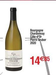KOGNE CHARDON COTE D'OR  Bourgogne Chardonnay Côte-d'Or Pierre Gruber 2020  14€85 