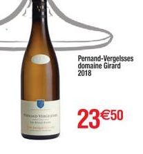 AND-VERGLEM  Pernand-Vergelsses domaine Girard 2018  23 €50 
