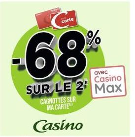 PLOSE  me carte  avec  Casino  SUR LE 2 Max  CAGNOTTES SUR MA CARTE  Casino 