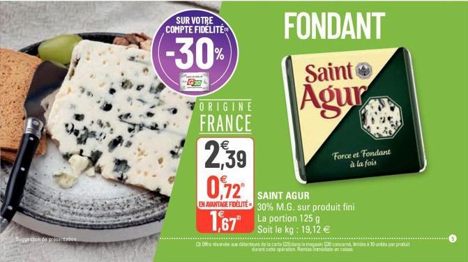 fondant Saint Agur