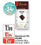 chocolat noir Villars