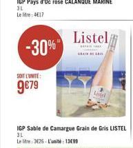 -30%  SOIT LUNITE :-9€79  Listel  *****  Listel 