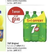 1 OFFERT  LE LOT  6645  5+1 OFFERT  7Up 