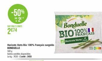 haricots verts Bonduelle