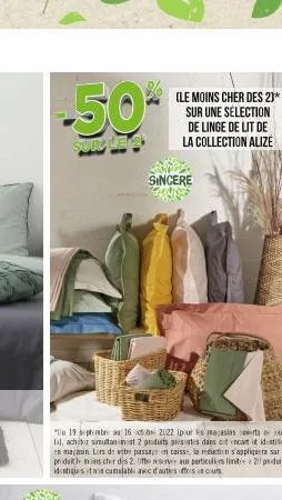 50  sur le s  "ou 19 septembre au 16 octobre 2022 (pour les magasins et jou 1), achter simultaniment 2 produits presentes dars of encant it idistis en magasin lors de votre passage en caisse, la reduc