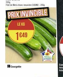 Courgette  FRISTE LEGURES 