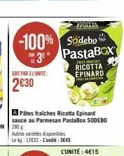 pâtes fraîches sodebo