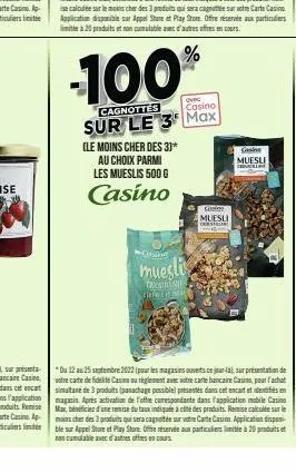 -100%  cagnottes  casino  sur le 3 max  (le moins cher des 31* au choix parmi les mueslis 500 g  casino  count  muesli  dostli etrways indre  si  muesli cancellane  casins muesli  cl 